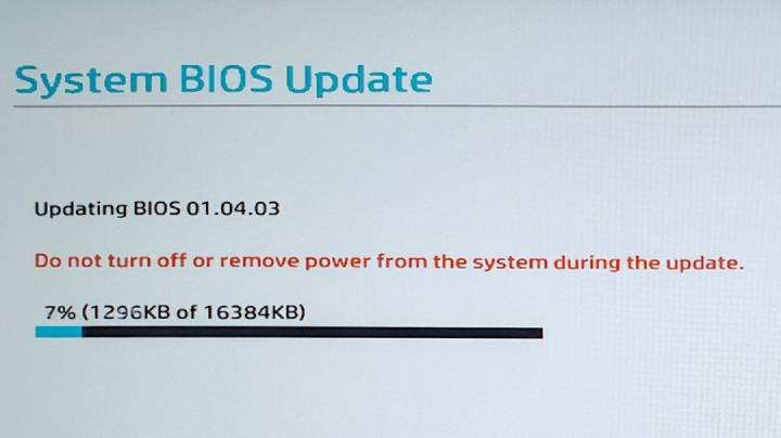 update BIOS firmware