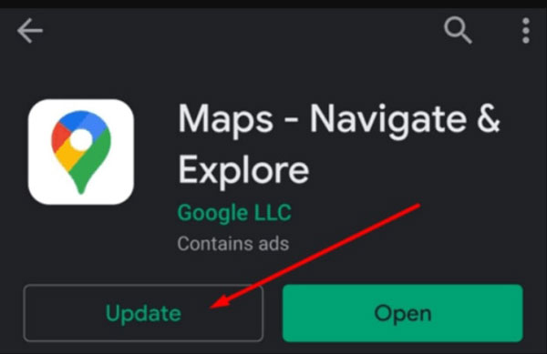 google maps location sharing unable to refresh