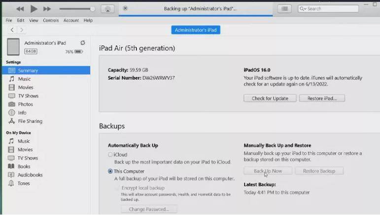 update ipad with itunes