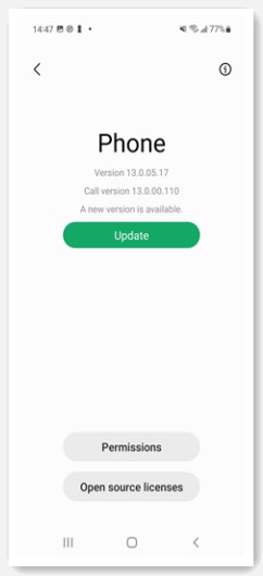 update samsung phone app