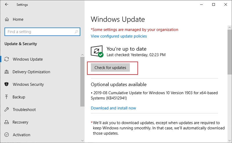 update windows system