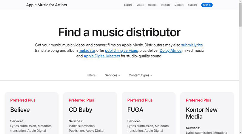 find music distributor