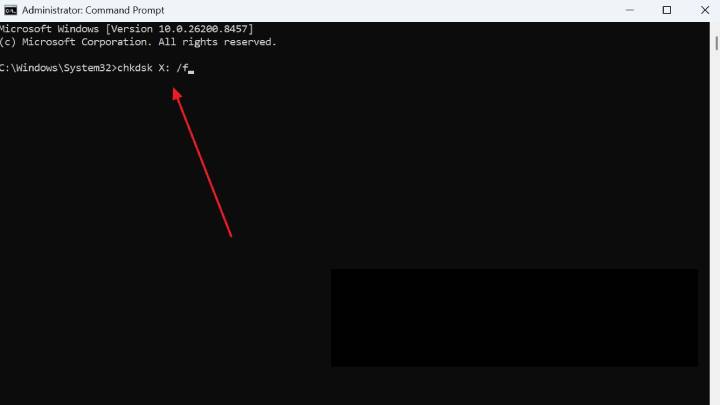 run chkdsk command