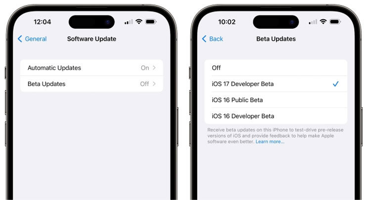 use apple developer center ios17