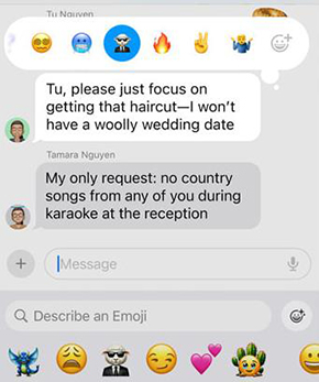 use genmoji while conversation