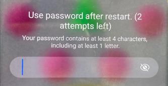 use password after restart samsung