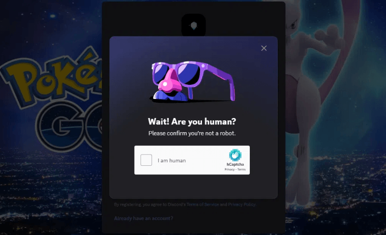 verify from pokemon go discord