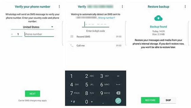 how to verify your number on whatsapp android