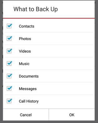 restore contacts from verizon cloud