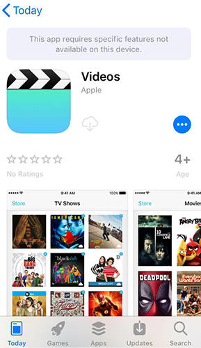 videos app in app store