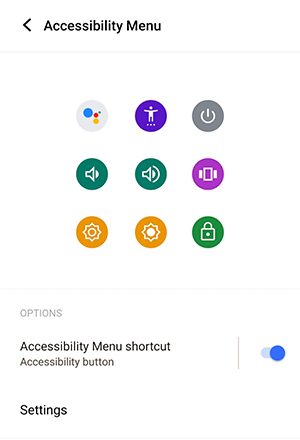 vivo accessibility menu