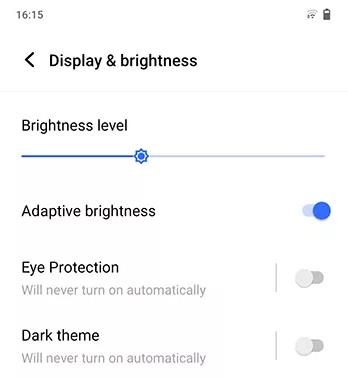 vivo adapt screen brightness