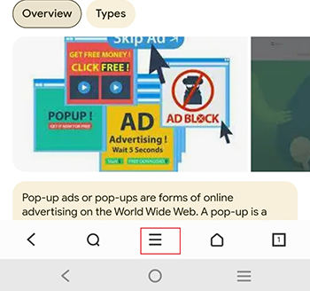 vivo browser three-line icon