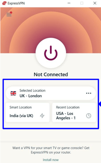 vpn location setting
