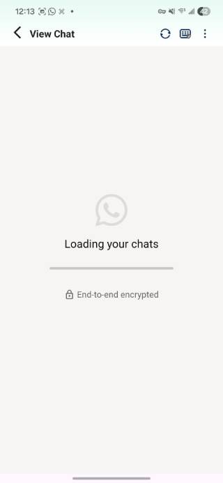 loading whatsapp chats