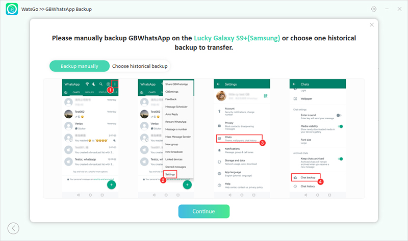 manually backup your data