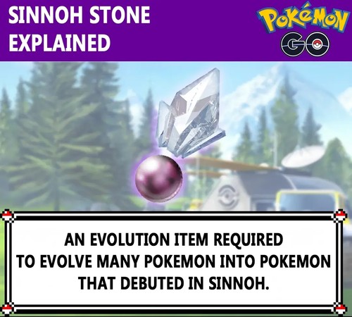 what is a sinnoh stone pokemon go