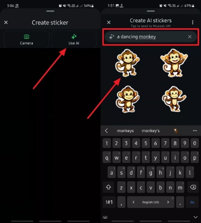 enter prompt on android