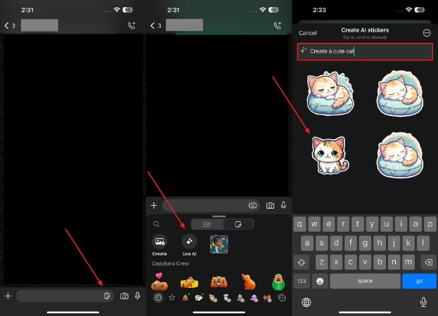 use ai to generate whatsapp stickers