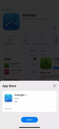install testflight on iphone