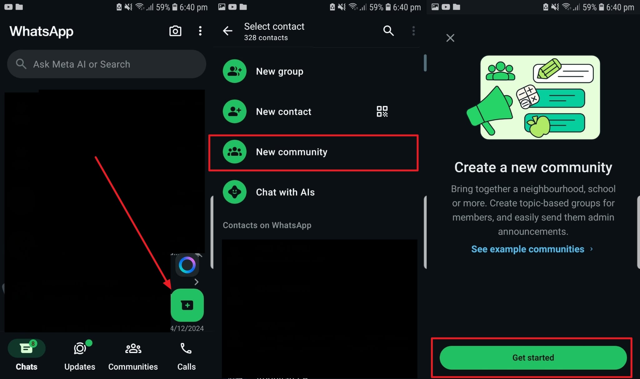 get started with new community android