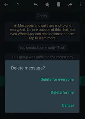 how can i permanently delete whatsapp chat from both sides