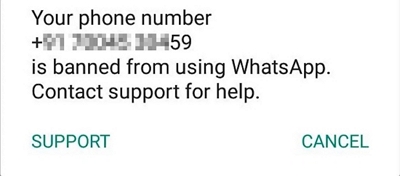 whatsapp is temporarily banned contact whatsapp support