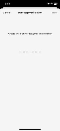 enter 6 digit code iphone