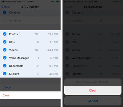 whatsapp settings clear