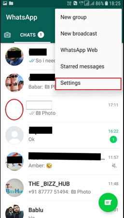 whatsapp settings