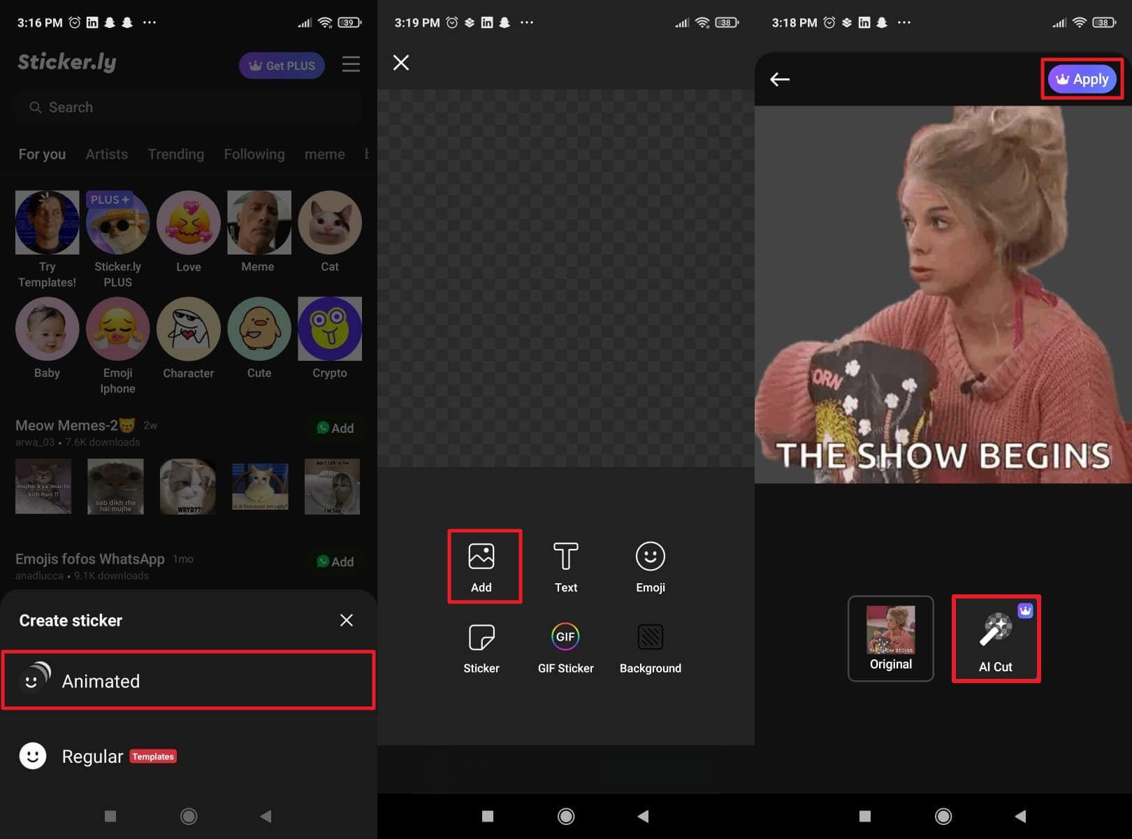 create sticker using sticker ly app