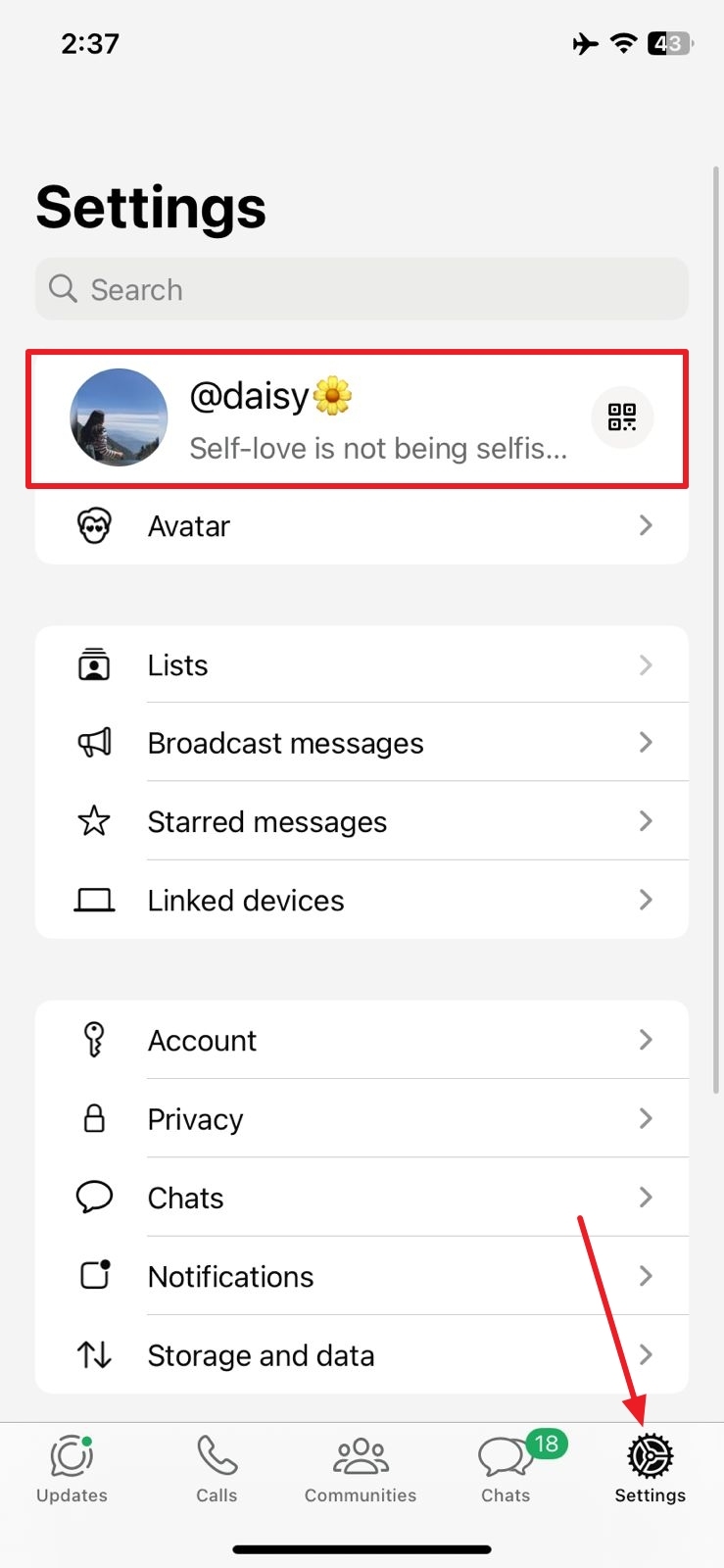 find usernames in iphone whatsapp