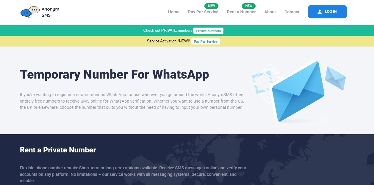 anonym sms virtual number provider