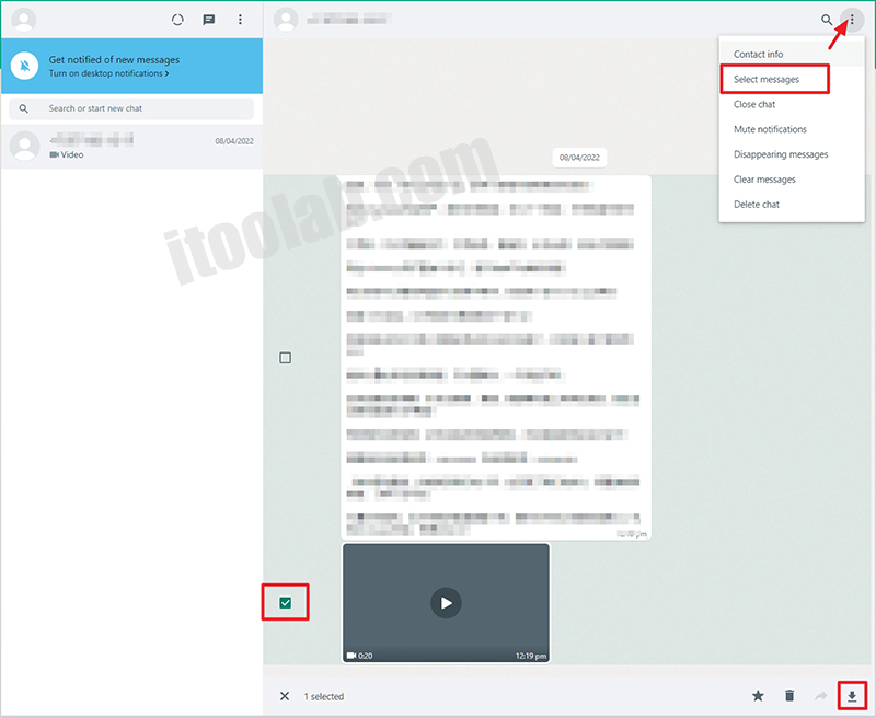 download whatsapp web video on pc