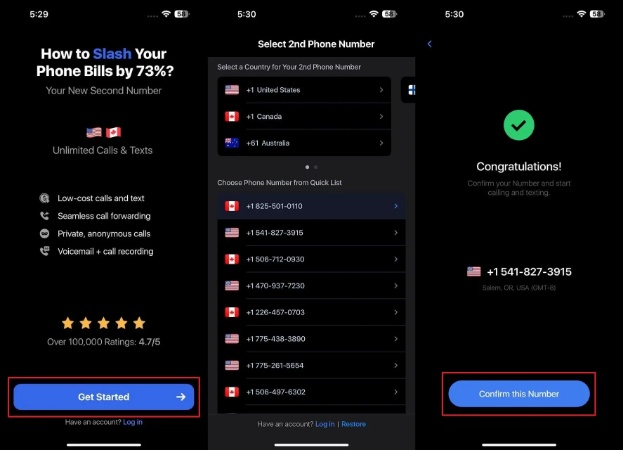 tap confirm this number