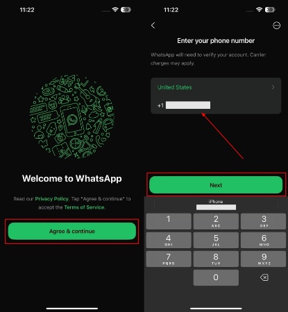 add number and press next