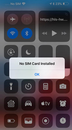 why does my iphone say no sim install