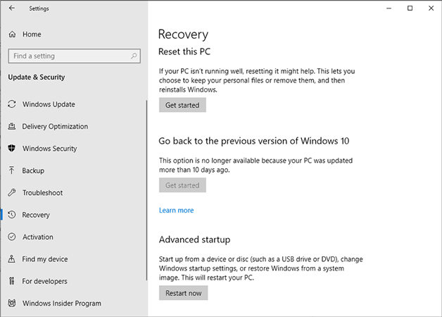 surface pro windows 10 recovery key bypass