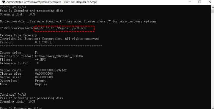 window file recovery software interface