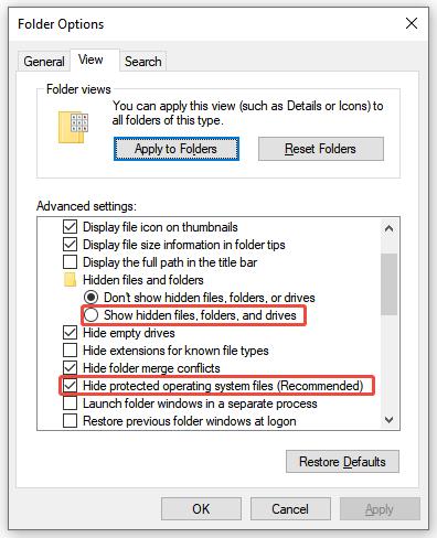 Windows Folder Options