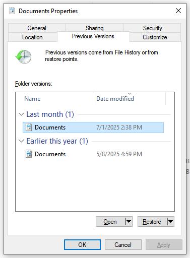 Windows Folder Properties