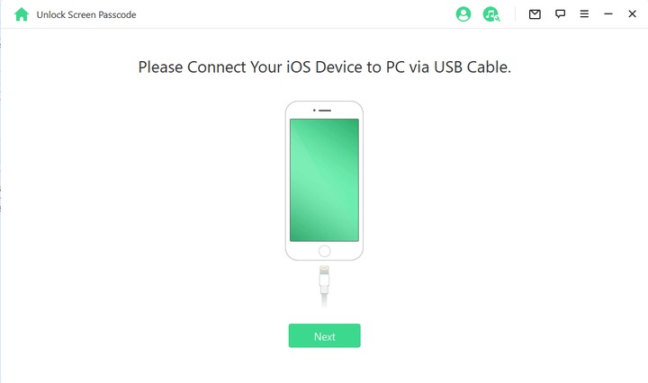 WooTechy iDelock prompt to connect an iOS device to the PC