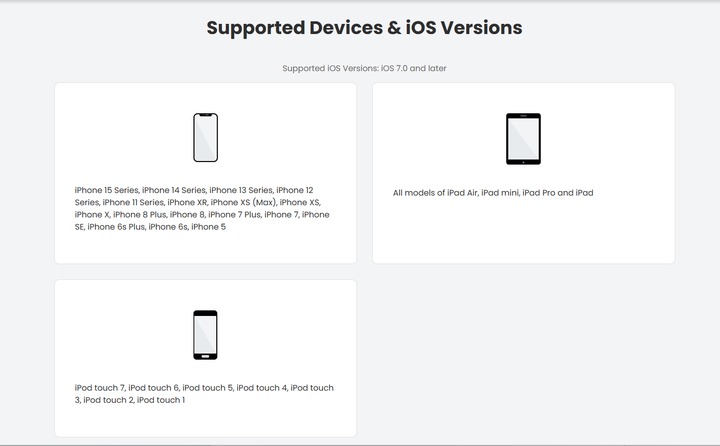 WooTechy iDelock supported devices and iOS versions